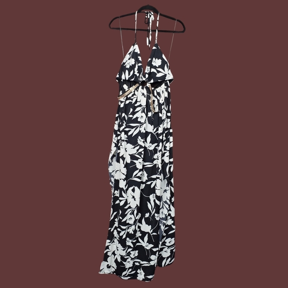 Fashion Nova Womens Ready For The Weekend Black White Maxi Dress Size L NWT - Picture 7 of 11